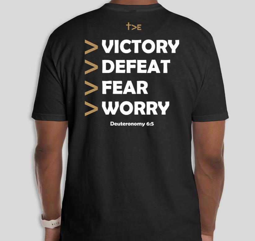 Style 3 — STRIVE Front / Victory Message Back Black back